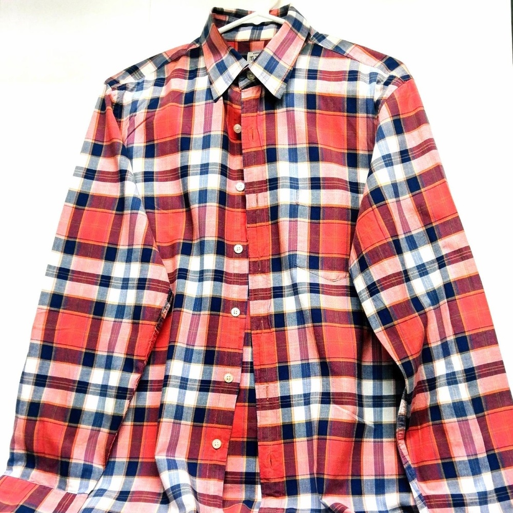 J Crew Long Sleeve Summer Plaid Button Down Shirt